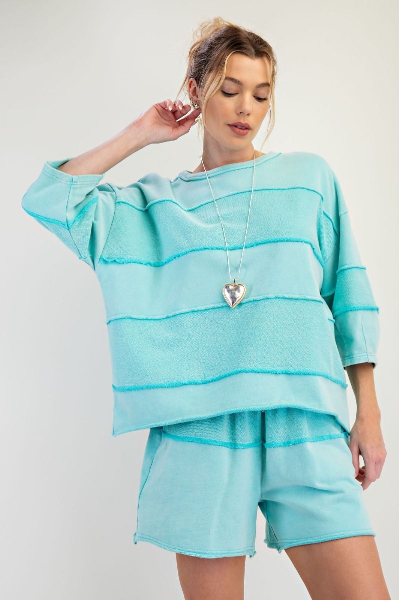Mineral Wash Inside Out Hem Top