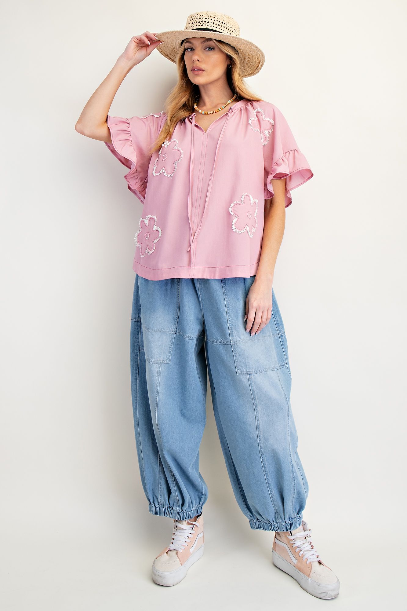 Chambray Woven Top