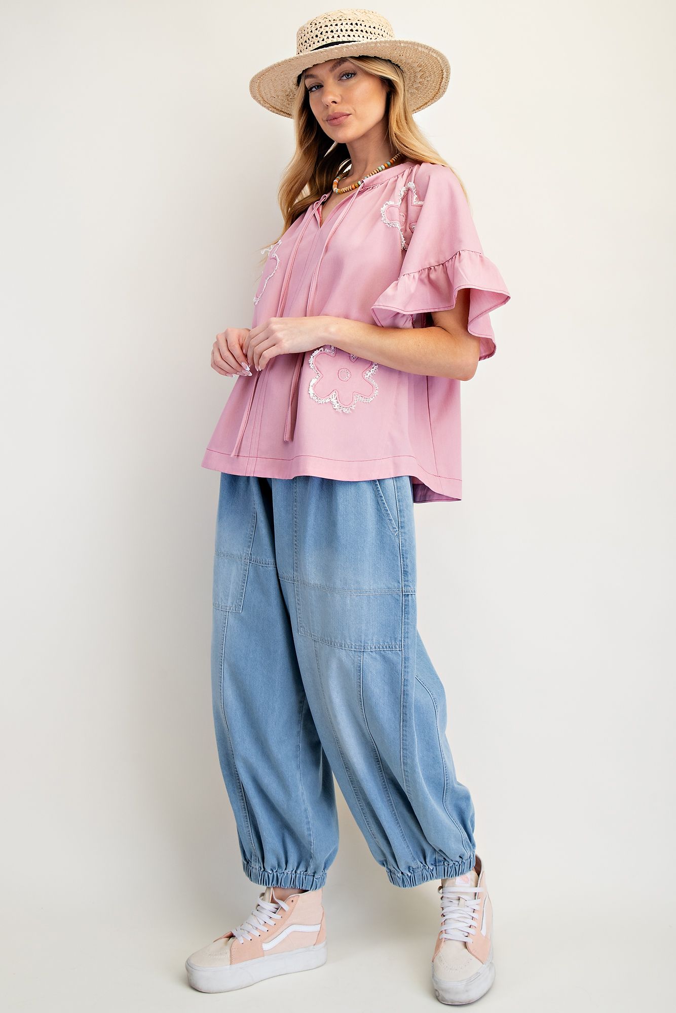 Chambray Woven Top