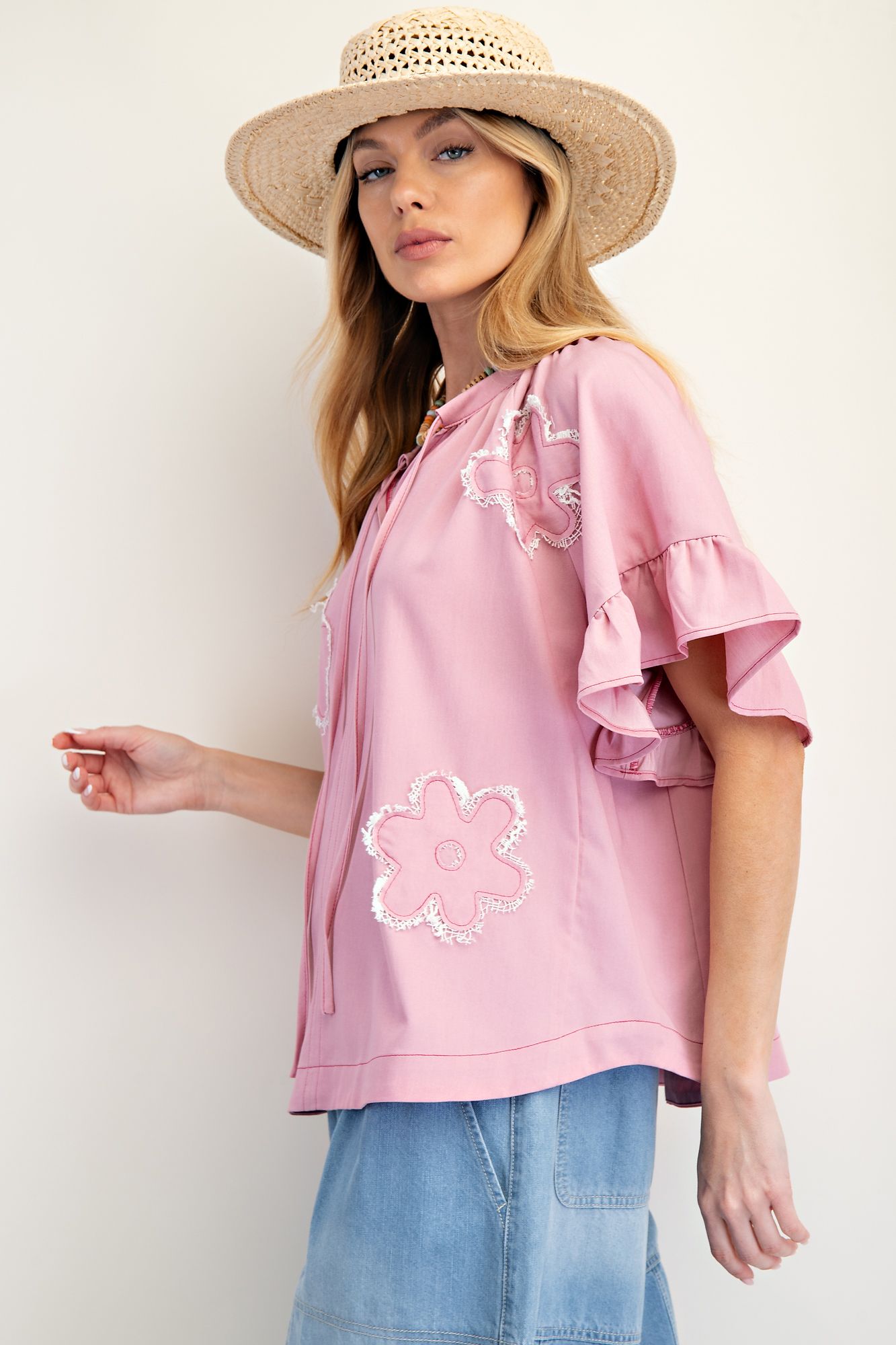 Chambray Woven Top