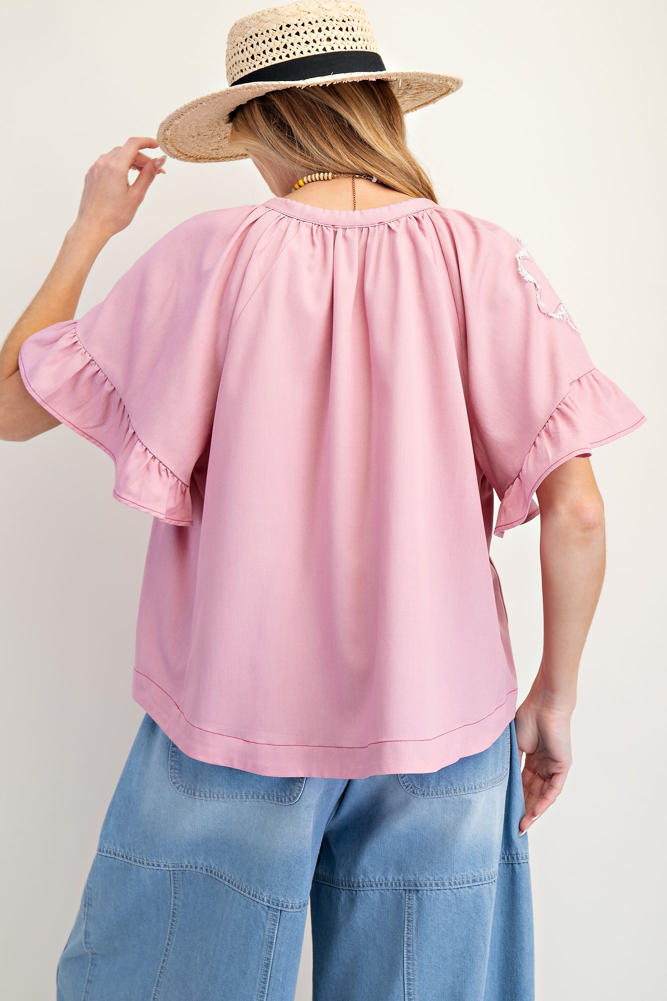 Chambray Woven Top