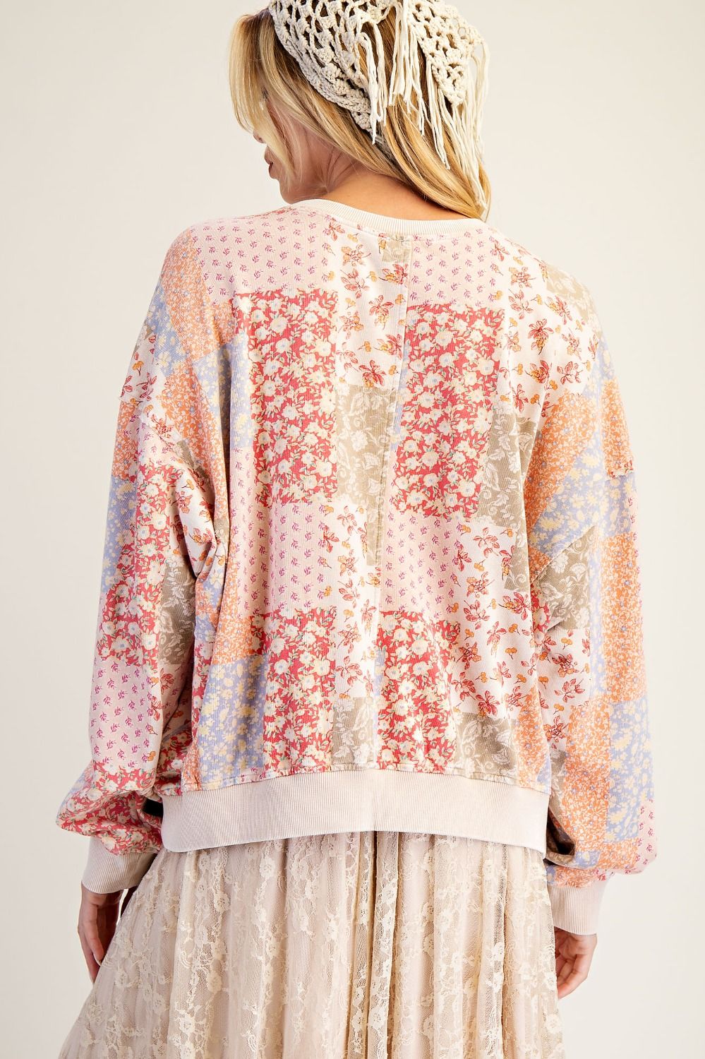 Floral Terry Pullover