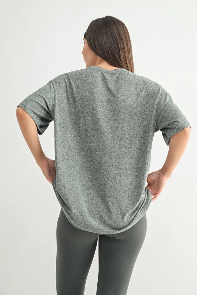 Brushed Hacci Oversized Boyfriend Tee