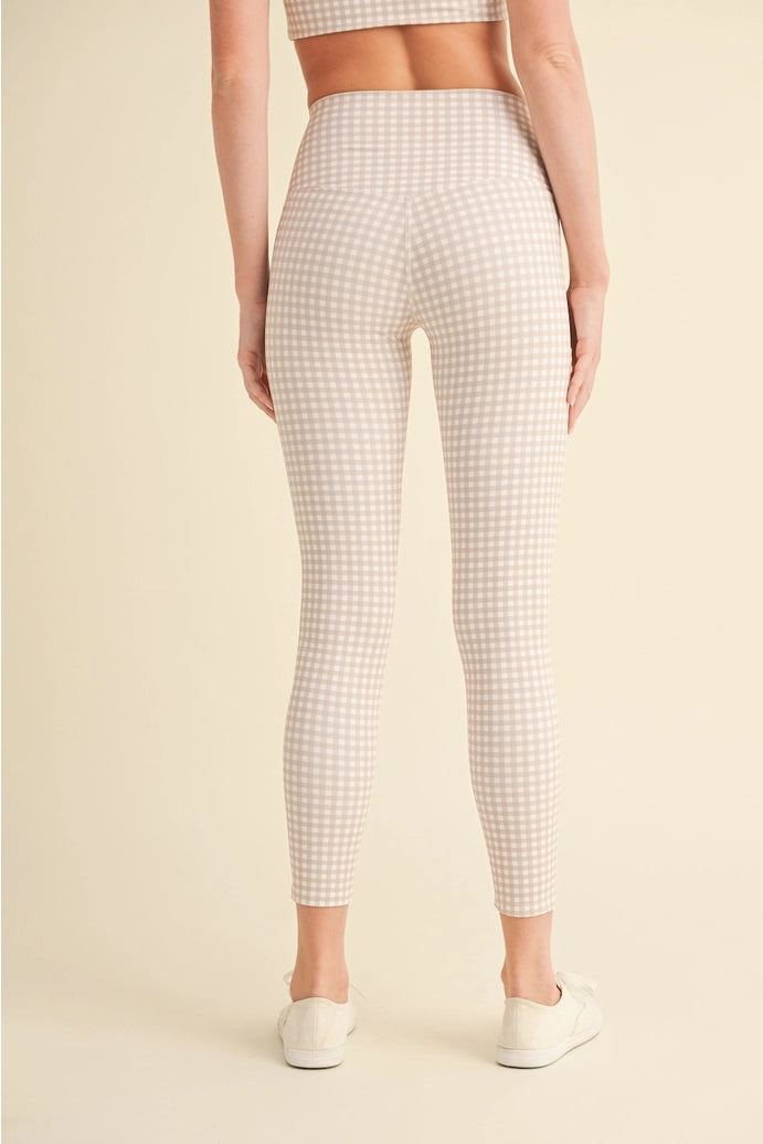 Gingham Print Aligned Performance High-Rise Leggings