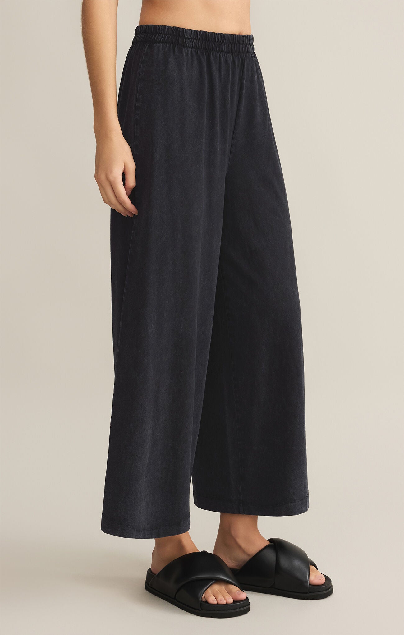 Scout Jersey Flare Pant in True Black