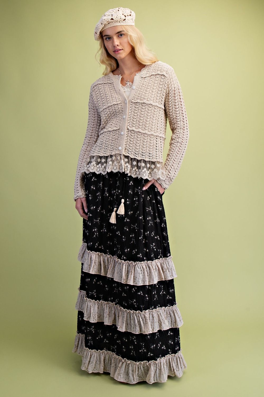 Relaxed Floral Maxi Skirt