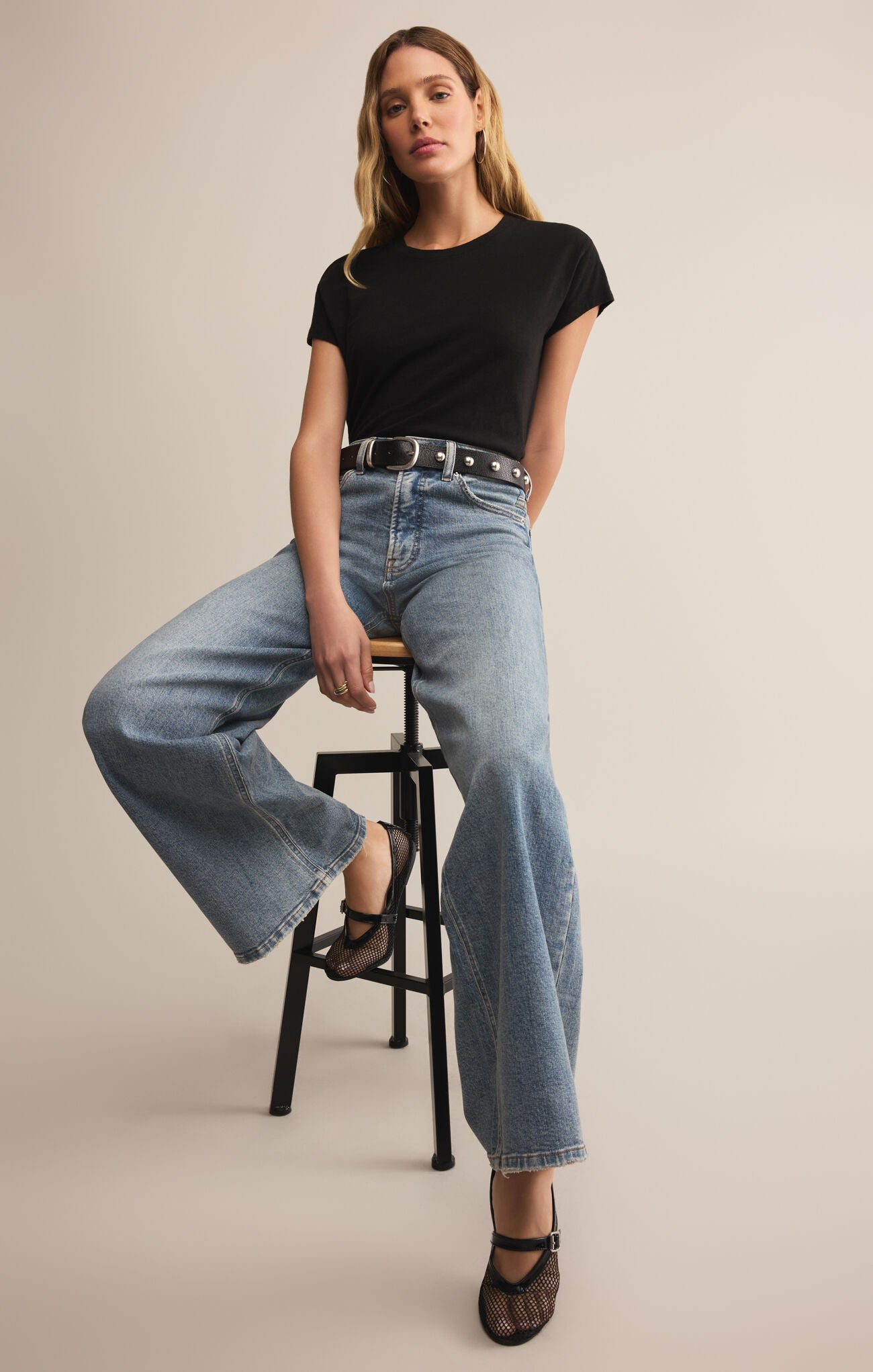 Modern Slub Tee in Black