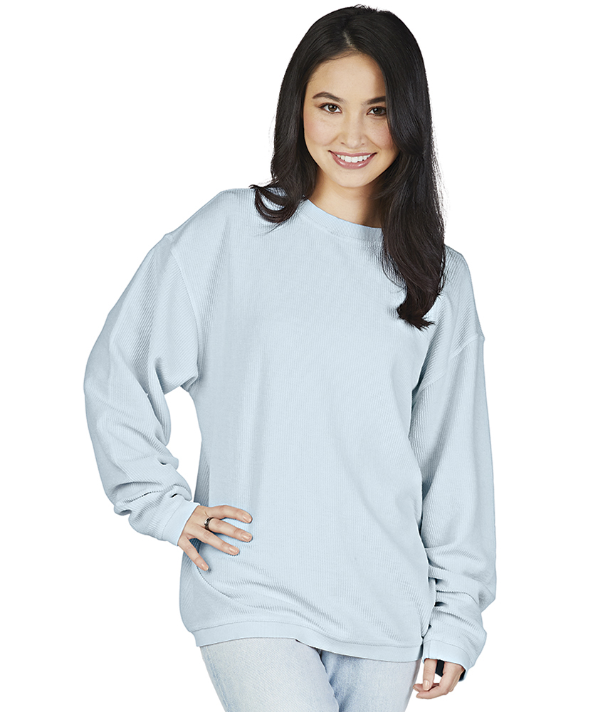 Charles River Camden Crew Neck Sweatshirt- Chambray