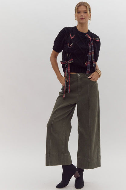 Wide Leg Ankle Pant