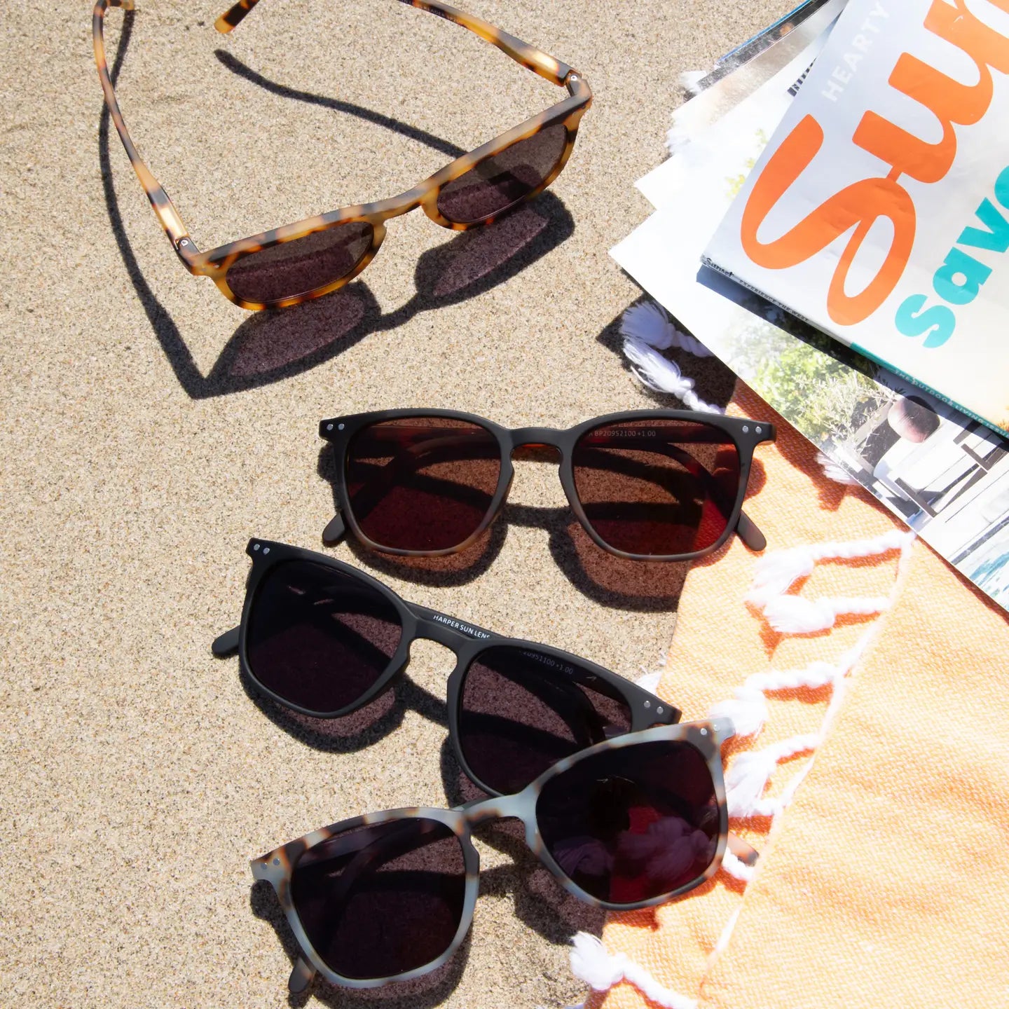 Harper Sun-Soft Honey Tortoise-Sun Tinted Readers