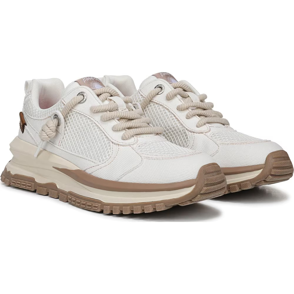 Leotina Sneaker in White & Sport Blue