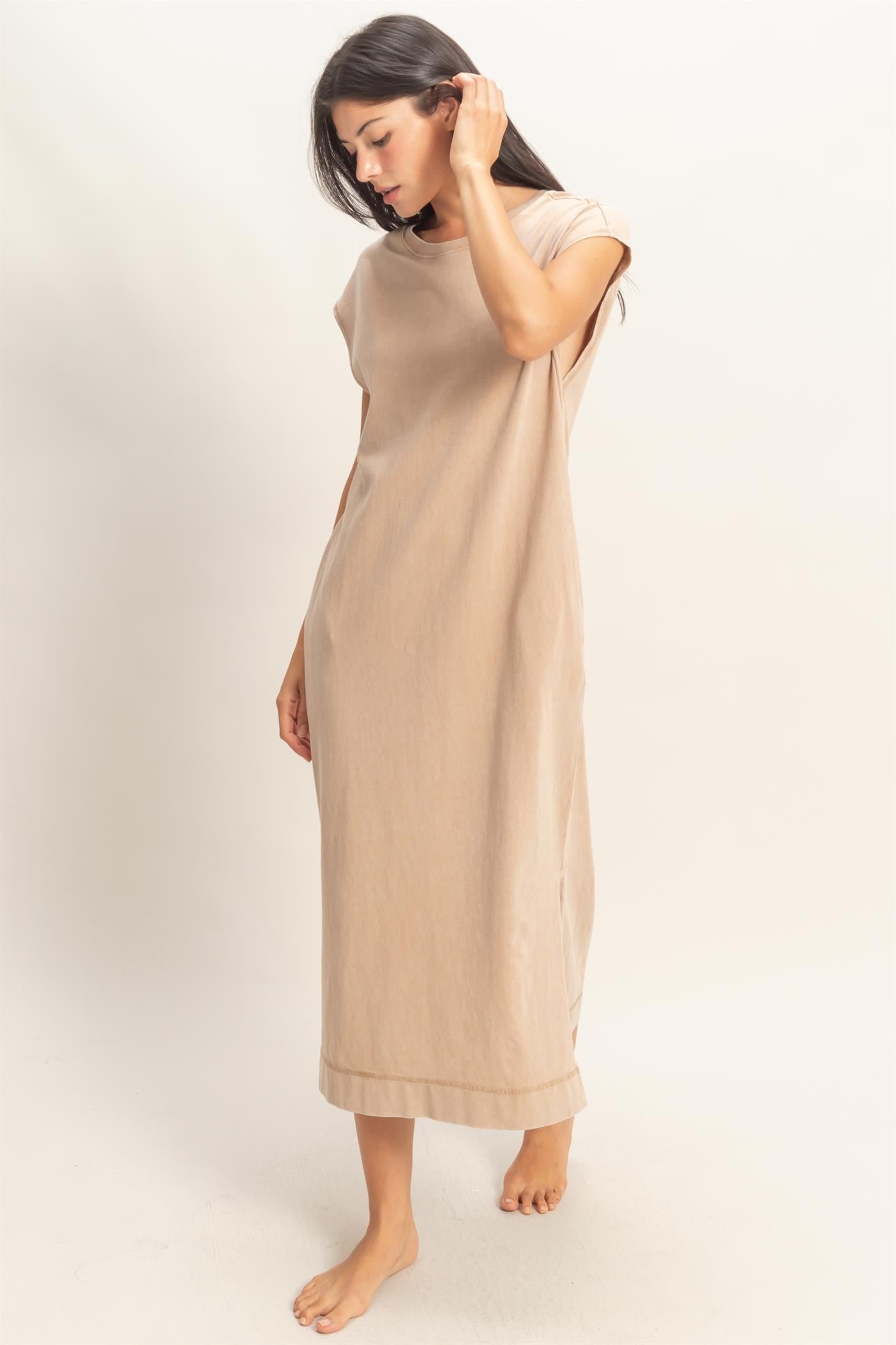 Cap Sleeve Midi Dress