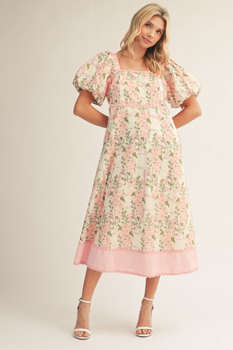 Square Neck Midi Dress