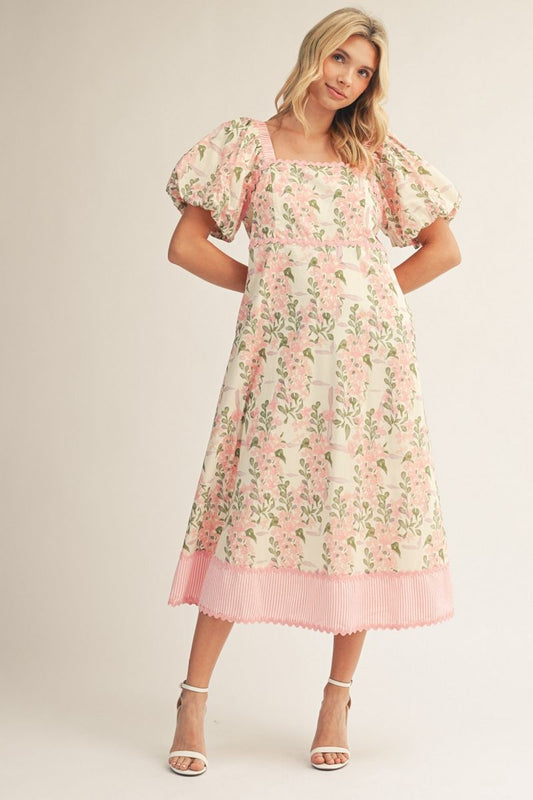Square Neck Midi Dress