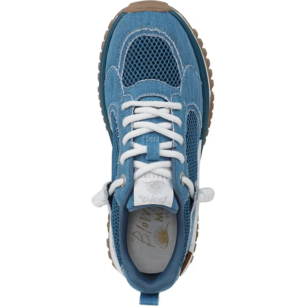 Leotina Sneaker in White & Sport Blue