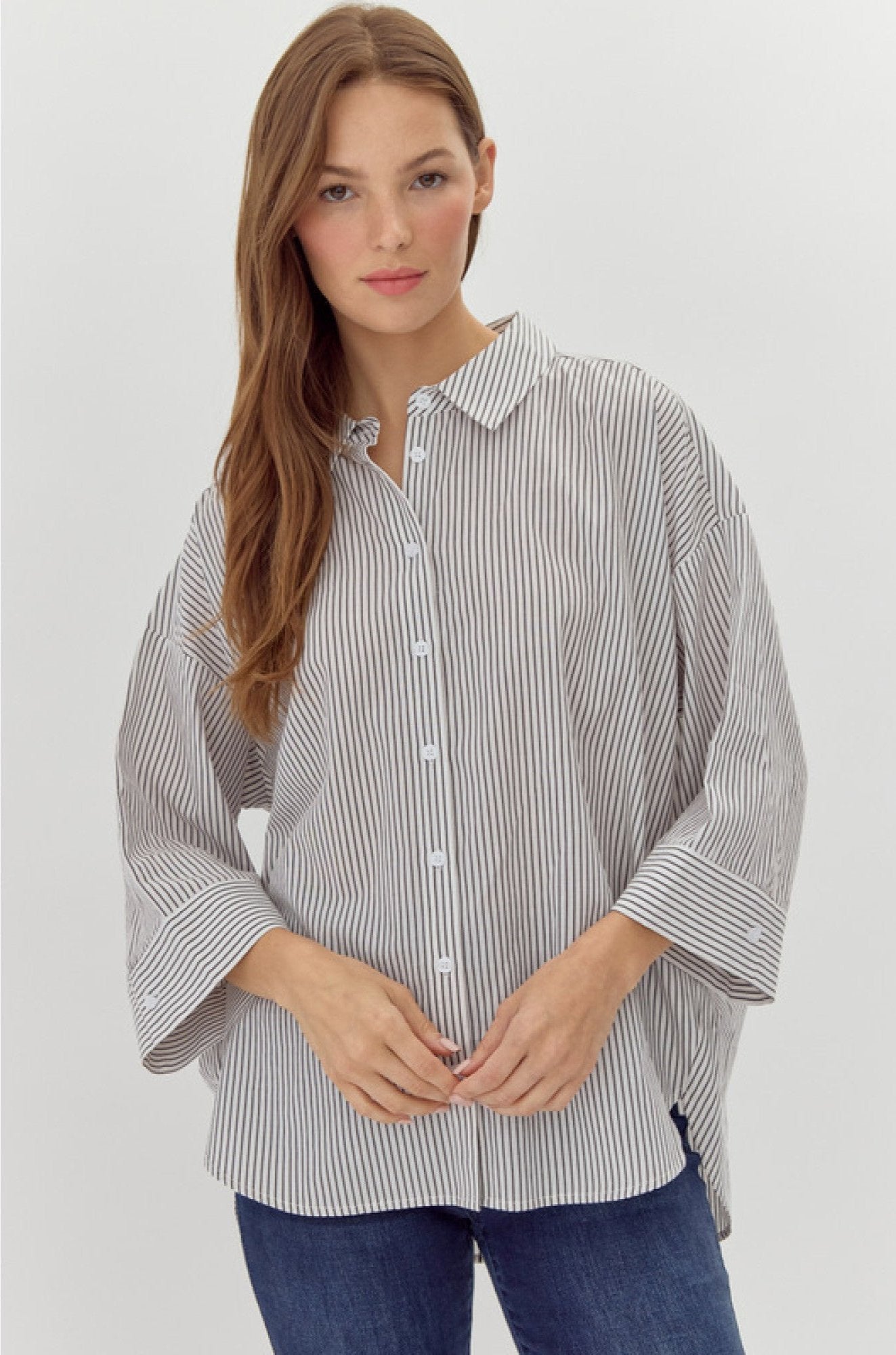 Pinstripe Button Down