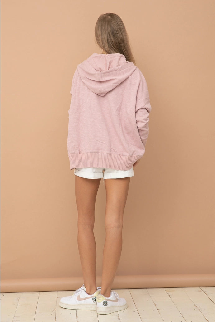 Oversized Snap Up Pullover