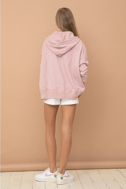 Oversized Snap Up Pullover