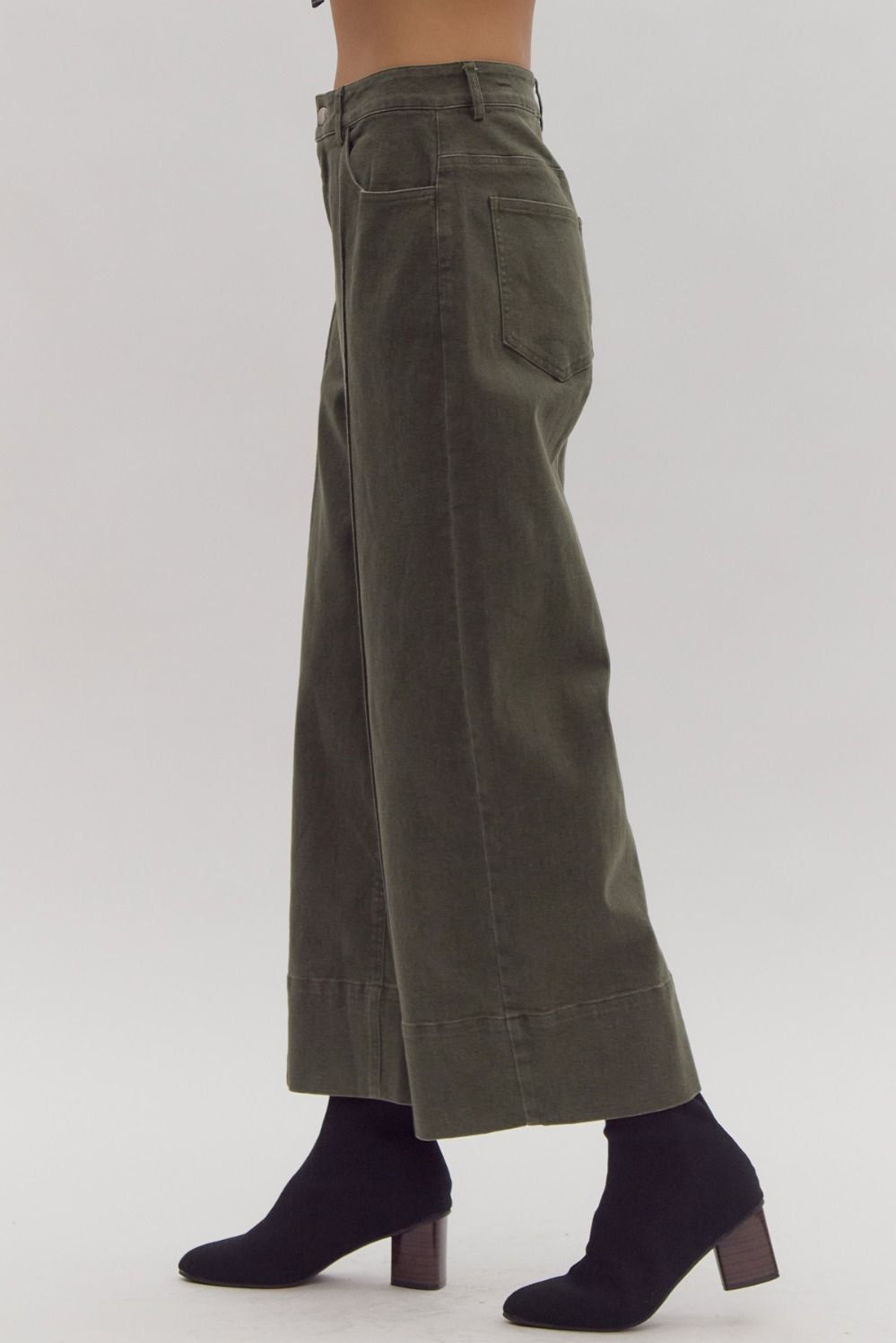 Wide Leg Ankle Pant