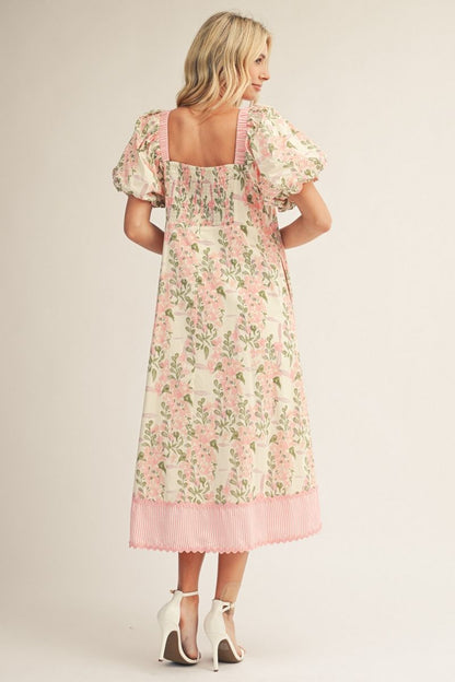 Square Neck Midi Dress