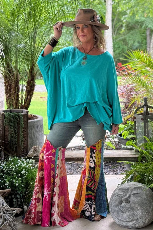 Be Free Top in Turquoise