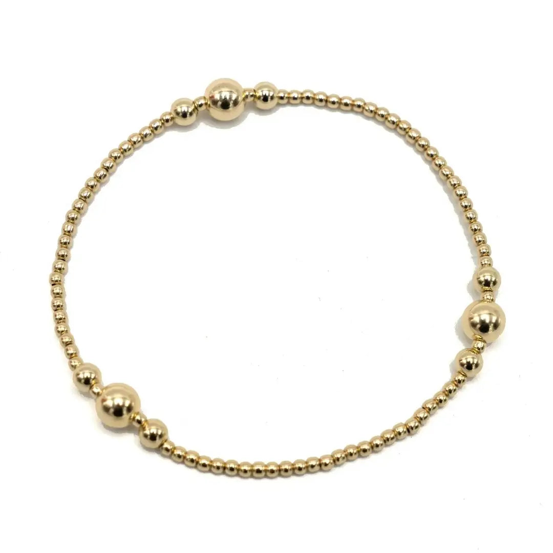 Nantucket 2x6 14K Gold Filled Beaded Bracelet