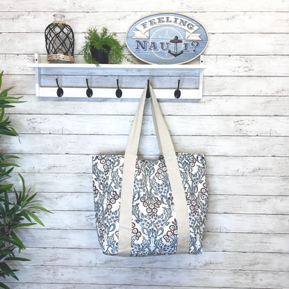 Chandelier Flowers Handcrafted Canvas Bag