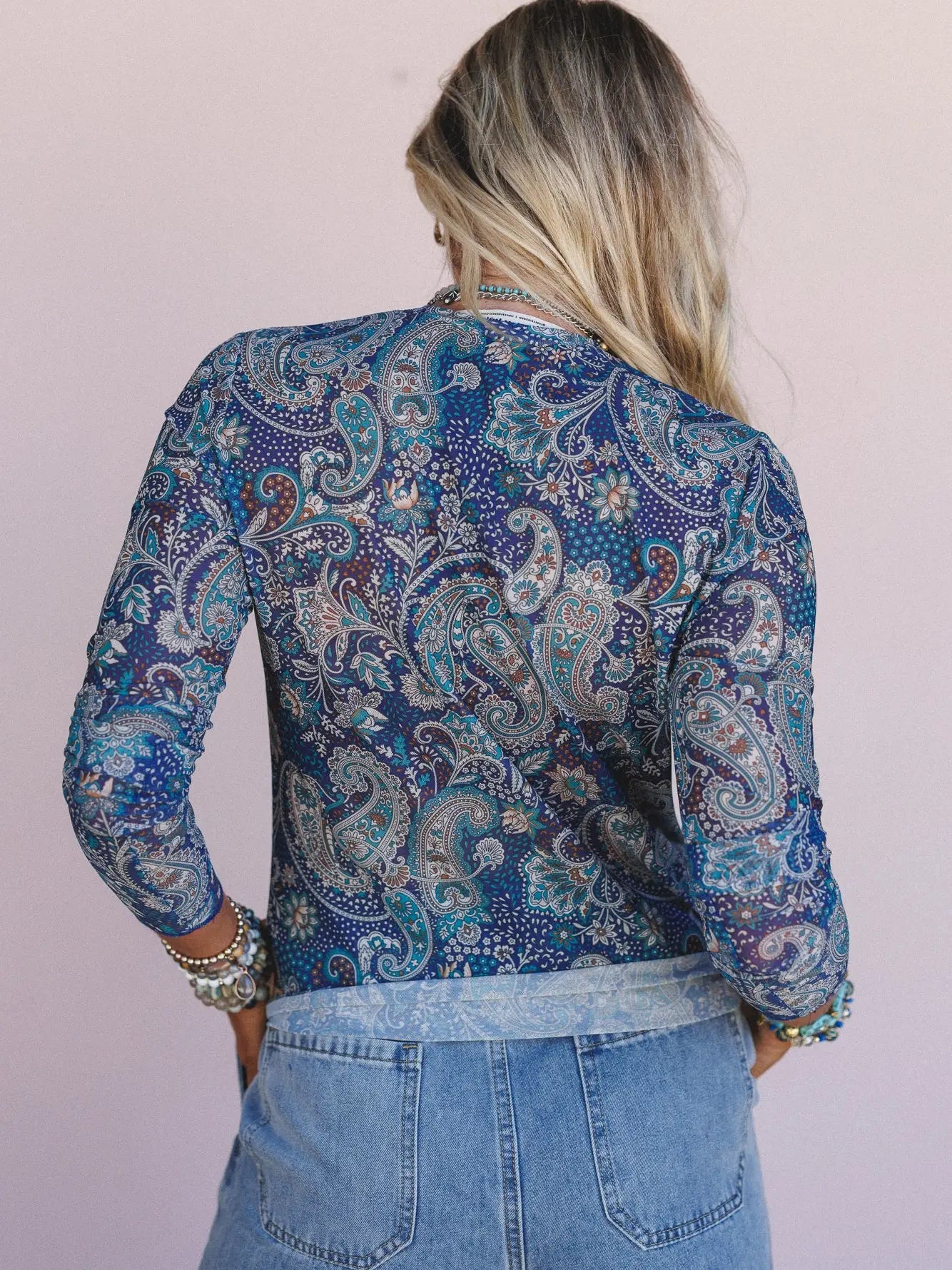 Sapphire Sky Paisley Top