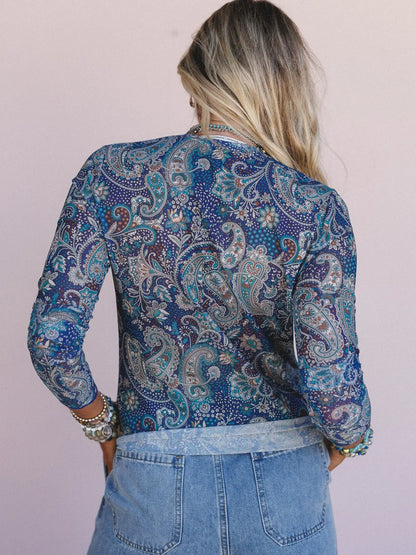 Sapphire Sky Paisley Top