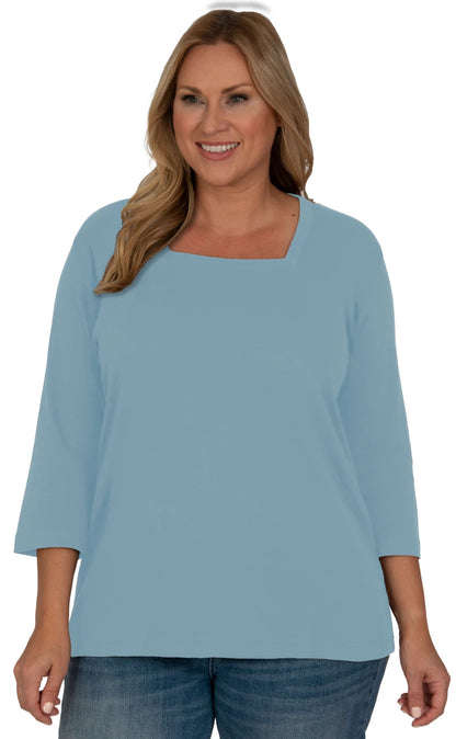 Square Neck 3/4 Top