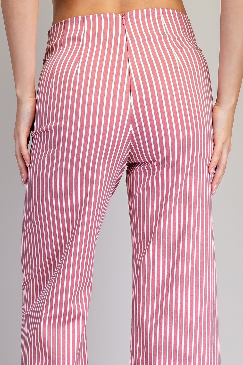 Ruffle Hem Straight Leg