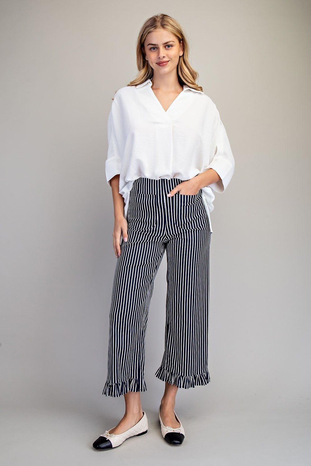 Crisp 3/4 Sleeve Blouse