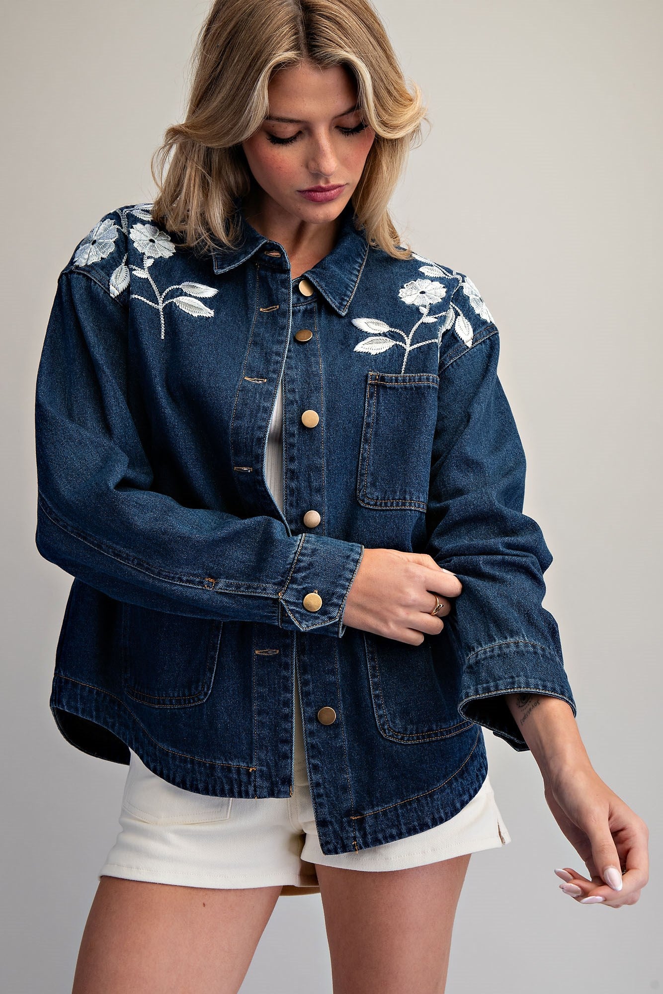 Floral Denim Jacket
