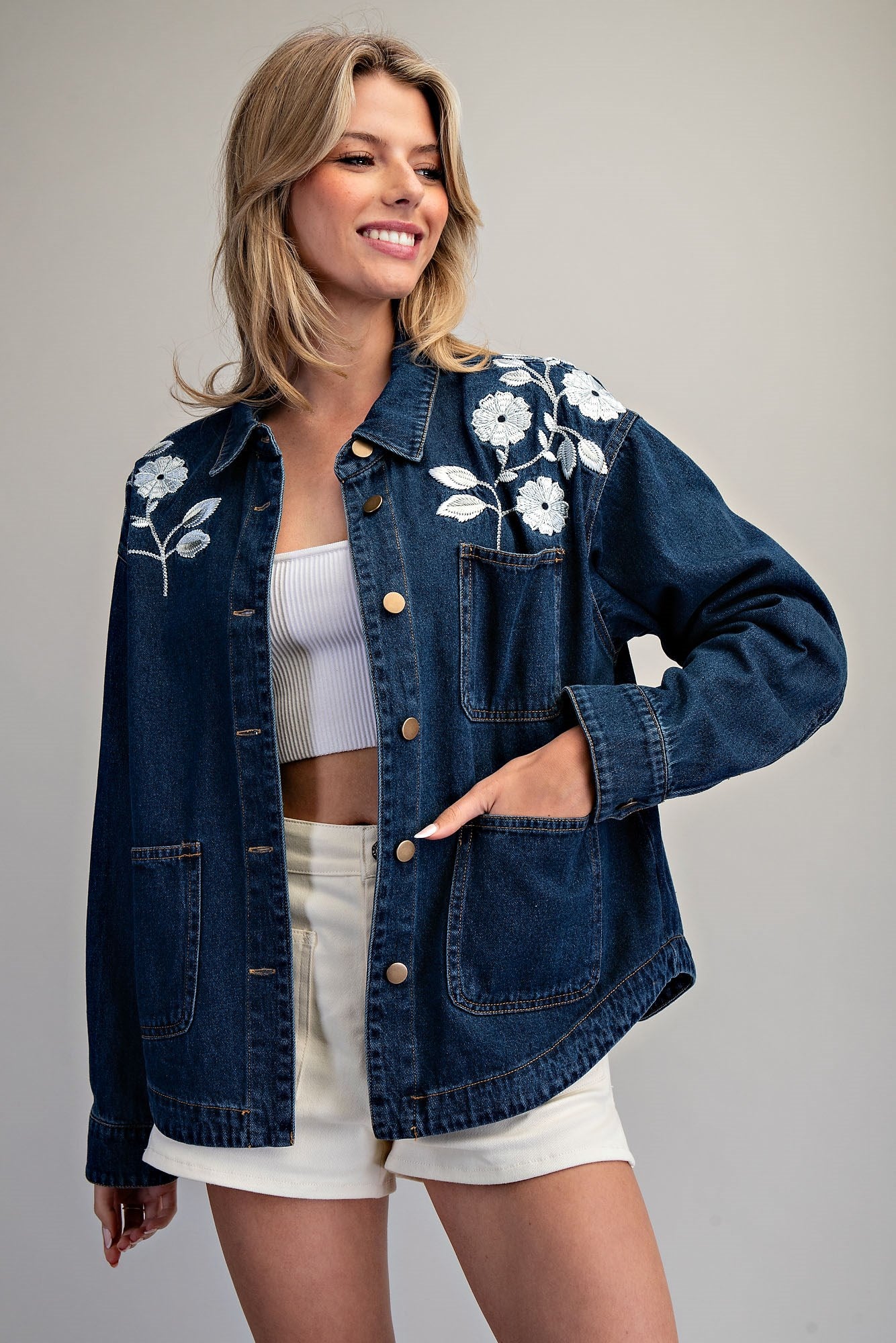 Floral Denim Jacket