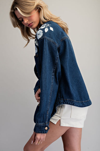 Floral Denim Jacket