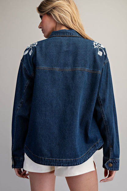 Floral Denim Jacket