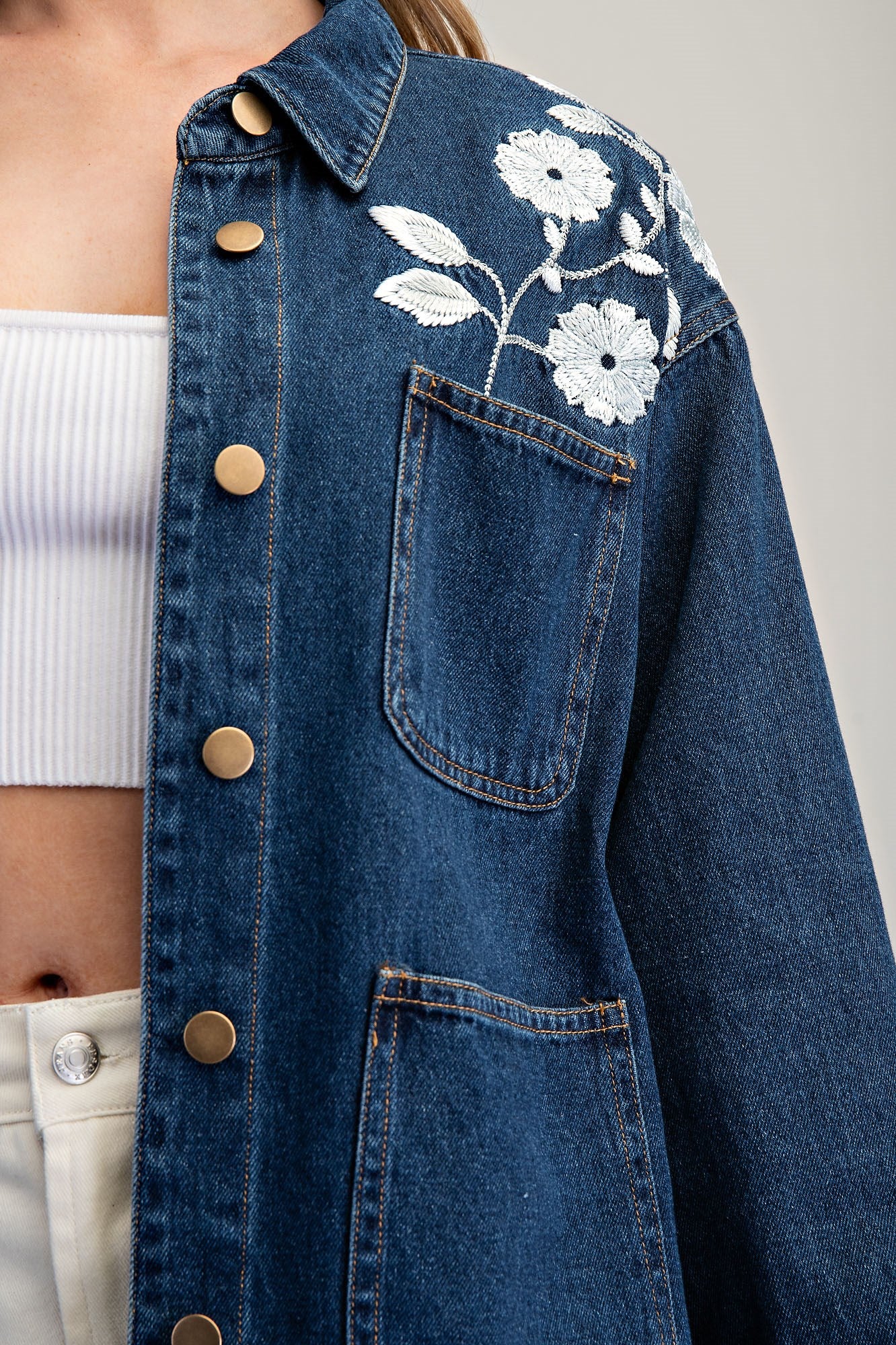 Floral Denim Jacket