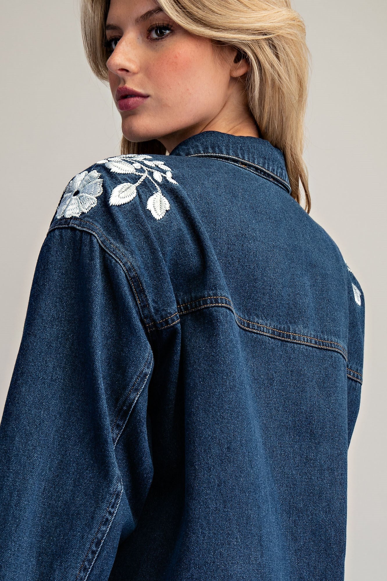 Floral Denim Jacket