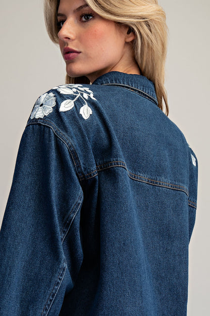 Floral Denim Jacket