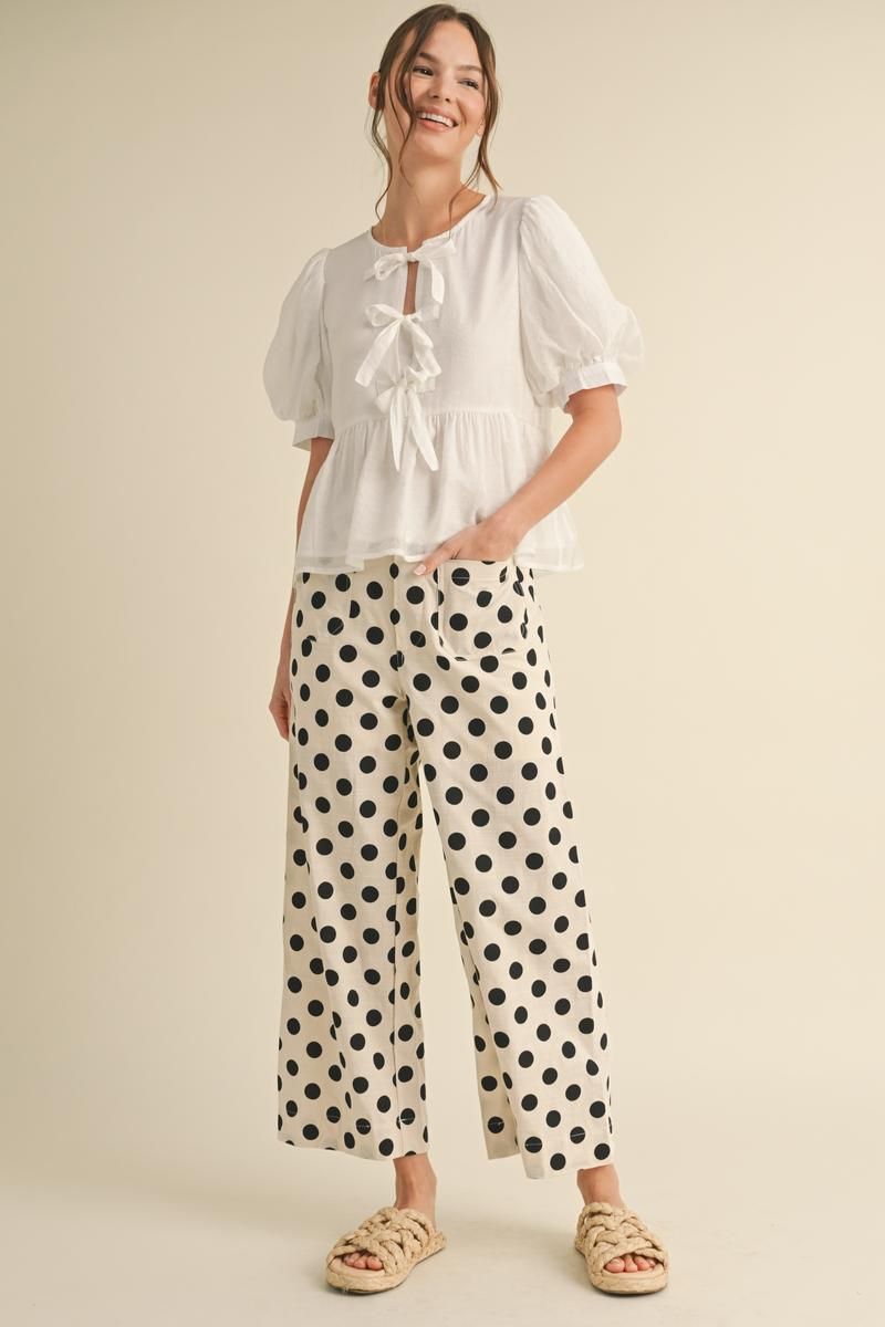 Polka Dot Wide Leg
