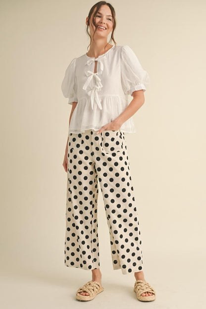 Polka Dot Wide Leg