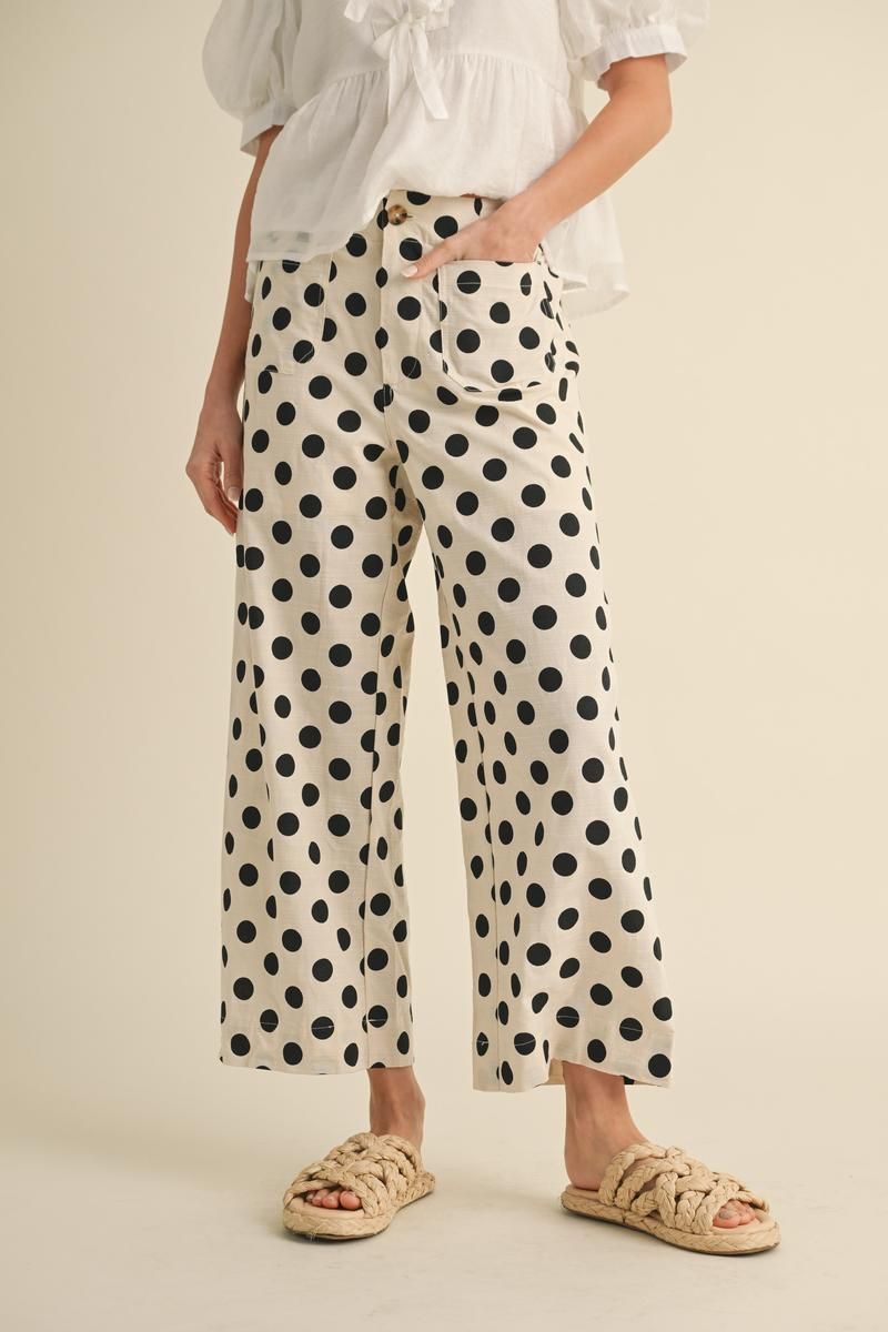 Polka Dot Wide Leg