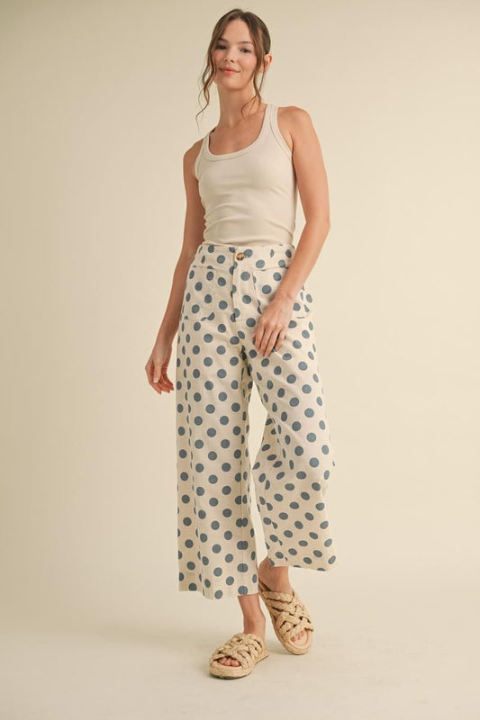 Plus Polka Dot Wide Leg