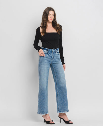 Wide Leg Comfort Stretch Jeans