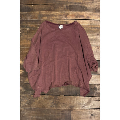 Be Free Top in Vintage Sangria