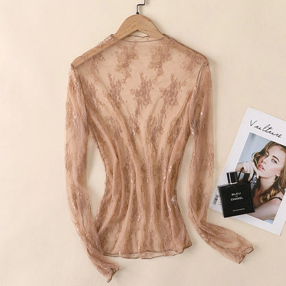 Lace Mesh Long Sleeve