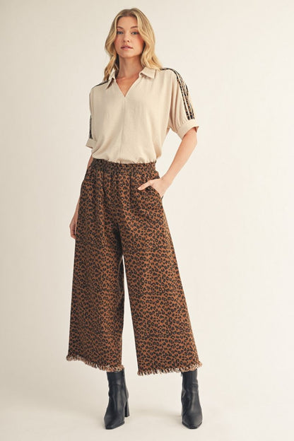 Textured Leopard Top