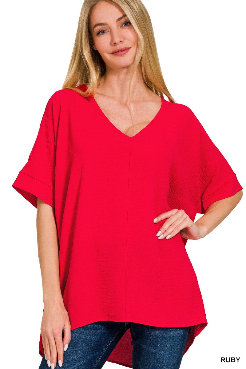 Oversized Dolman Airflow Blouse