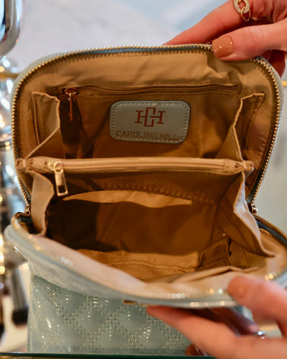 Ibiza Small Pouch in Light Blue Patent