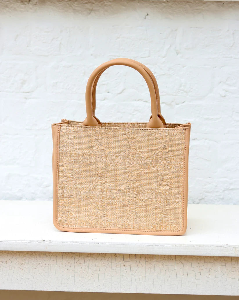 Ricky Mini Tote in Natural Lattice